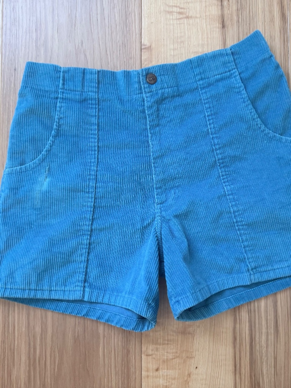 Vintage OP Ocean Pacific Blue Corduroy Shorts Size 34 Retro Surf Skate 34 Waist